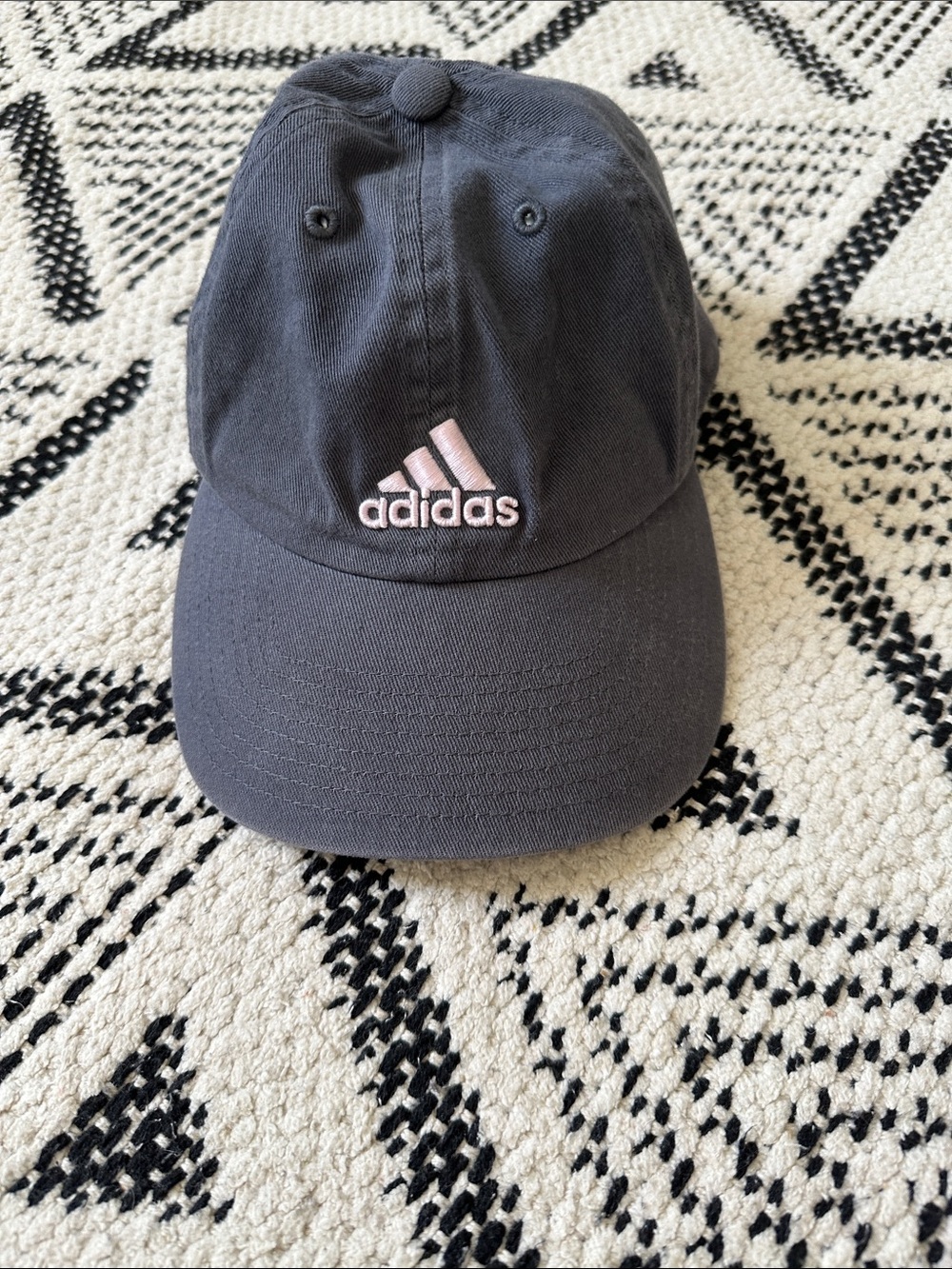 Adidas Women’s Gray Cap with Light Pink Logo